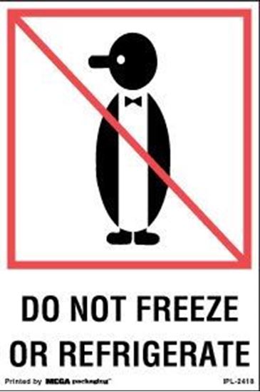 Picture of Do Not Freeze Or Refrigerate - Printed Label