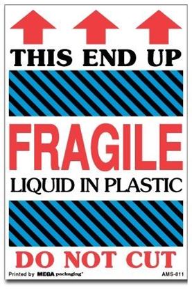 Picture of This End Up Fragile Liquid In Plastic Do Not Cut