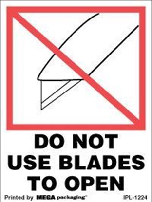 Picture of Do Not Use Blades To Open 3 x 4