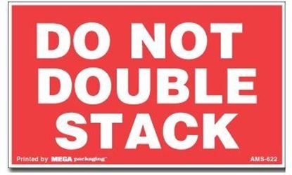 Picture of Do Not Double Stack - Red and White 3 x 5