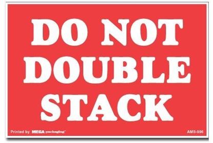Picture of Do Not Double Stack - Red and White 4 x 6