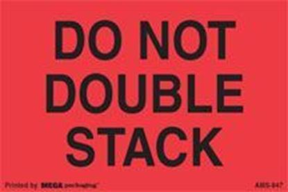Picture of Do Not Double Stack - Red and Black 4 x 6