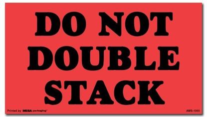 Picture of Do Not Double Stack - Red and Black 5" x 8"