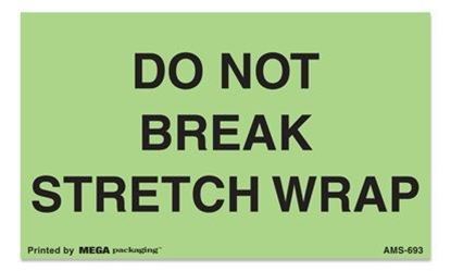 Picture of Do Not Break Stretch Wrap - Green 3 x 5