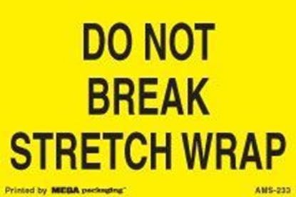 Picture of Do Not Break Stretch Wrap - Yellow