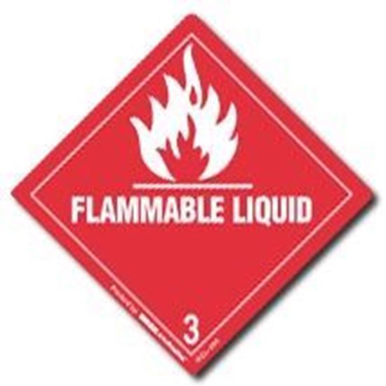 Picture of Flammable Liquid 2 - Red Printed Label 2 x 2