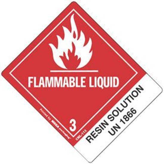 Picture of Flammable Liquid - Resin Solution Printed Label