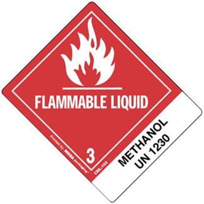Picture of Flammable Liquid - Methanol UN 1230 Printed Label