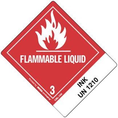 Picture of Flammable Liquid - Ink UN1210 Printed Label