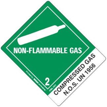 Picture of Non-Flammable Gas - Compressed Gas NOS UN 1956 Printed Label