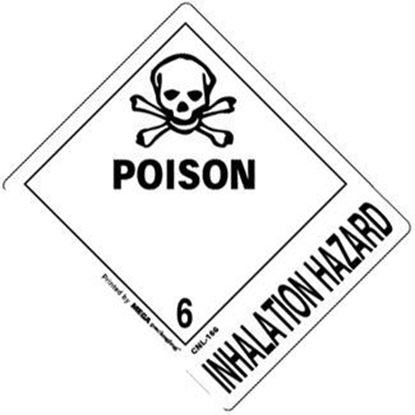 Picture of Poison - Inhalation Hazard with Skull Printed Label 4 x 4-7/8
