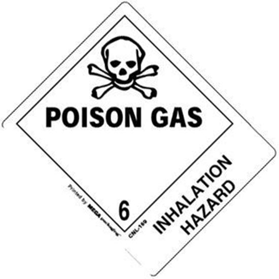 Picture of Poison Gas - Inhalation Hazard Printed Label 4 x 4-7/8