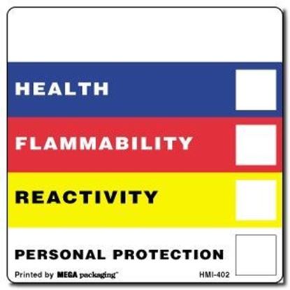 Picture of Hazardous Material I.D. - Printed Label 4 x 4