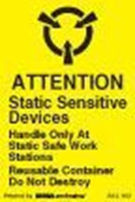 Picture of Attention Static Sensitive Devices - Yellow 1 x 1-1/2