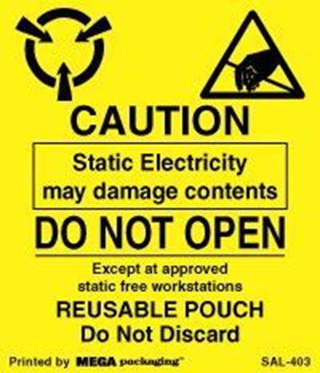 Picture of Caution Static Electricity May Damage Contents
