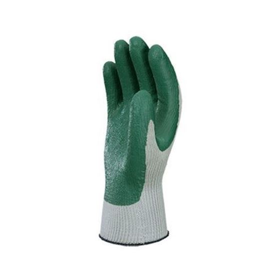 Picture of Atlas® Flat Dipped Green Colored Nitrile Coating Gloves