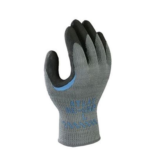Picture of Atlas®  Flat Dipped Black Rubber Coated Gloves - Reinforced Thumb Crotch