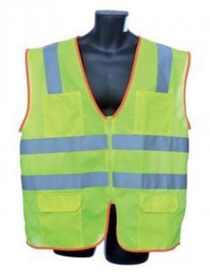 Picture of Class 2 Lime Green Orange Binding Vest