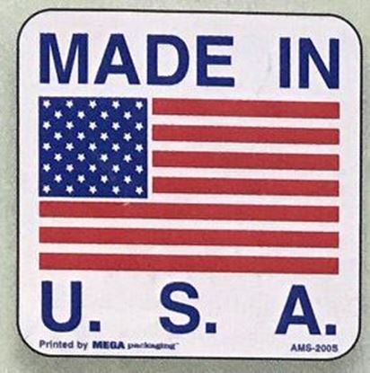 Picture of Made in the USA Label - Round Corners