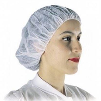 Picture of White Disposable Polypropylene Bouffant Cap - 24 Inches