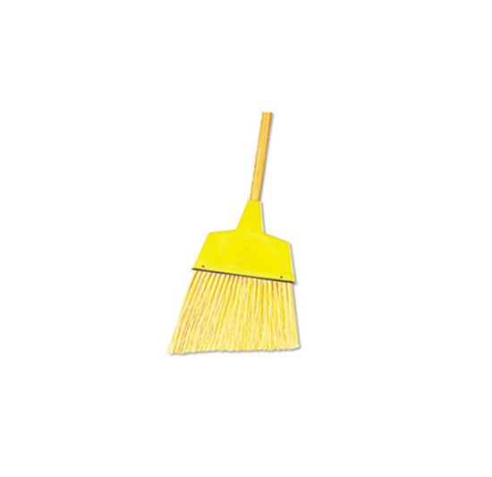 Picture of Yellow Upright Angle Broom with Wooden Handle