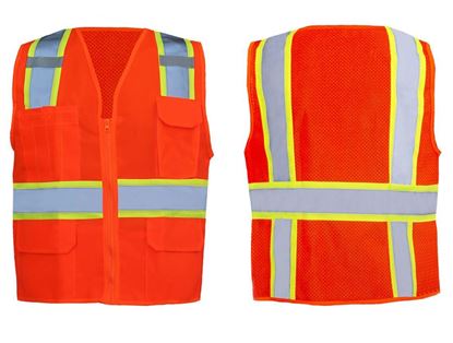 Picture of Class 2 Orange Safety Vest