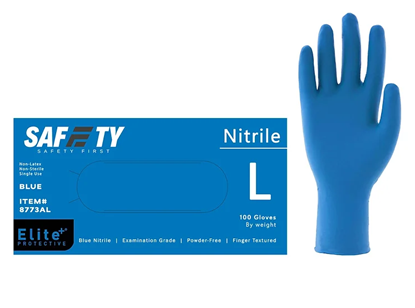 Picture of Safety First Blue Nitrile Industrial Grade Glove
